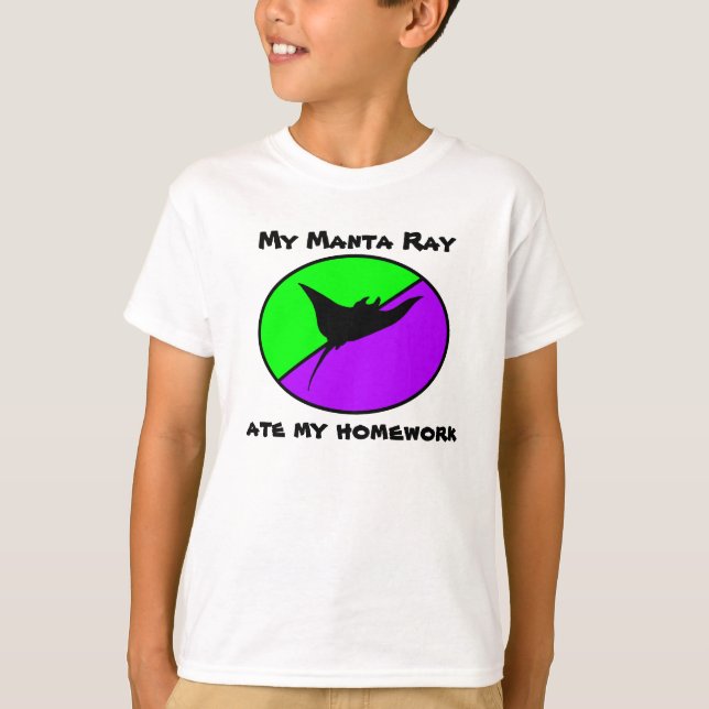 Camiseta Mi rayo de Manta comió mi preparación (Anverso)