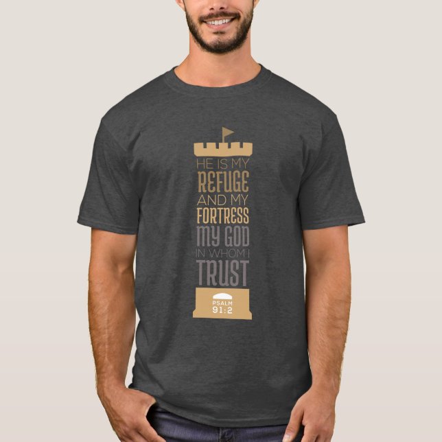 Camiseta Mi refugio y mi fortaleza (Anverso)