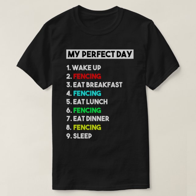 Camiseta Mi regalo perfecto de vallado para hombres (Diseño del anverso)