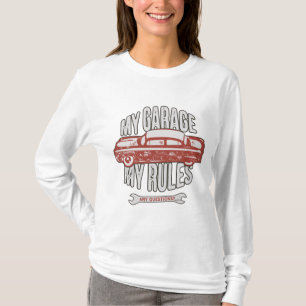Camiseta Mi Reglas Coche Rojo Clásico Mecánico Retro