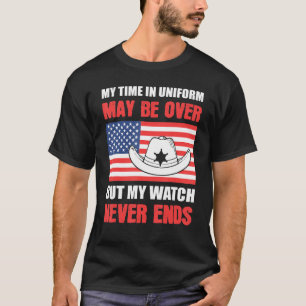 Camiseta Mi Reloj Nunca Termina Con La Policía De Alguacil 