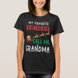 Camiseta Mi reno favorito me llama mamá Navidades de la abu