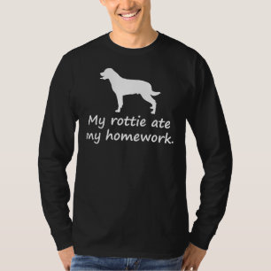Camiseta Mi Rottie Ate My Homework Rottweiler