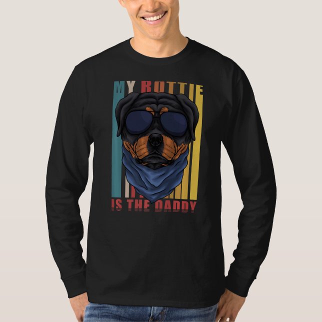 Camiseta Mi Rottie Es El Padre De Perro De Papi Rottweiler (Anverso)
