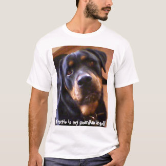 Camiseta ¡Mi rottie es mi ángel de guarda!