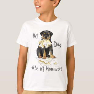 Camiseta Mi Rottweiler comió mi hogar