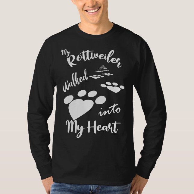 Camiseta Mi Rottweiler Entró En Mi Corazón (Anverso)