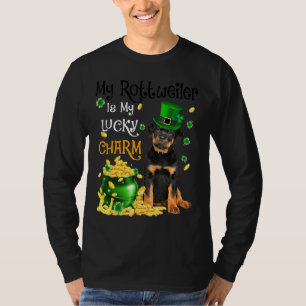 Camiseta Mi Rottweiler Es Mi Afortunado Encanto De Perro Cu
