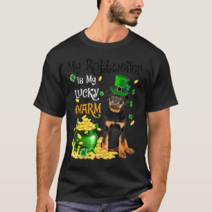 Camiseta Mi Rottweiler Es Mi Afortunado Encanto De Perro Cu