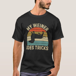 Camiseta Mi salchicha hace trucos papá Dachshund