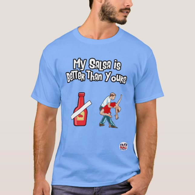 Camiseta Mi salsa es mejor que la suya los hombres (Anverso)
