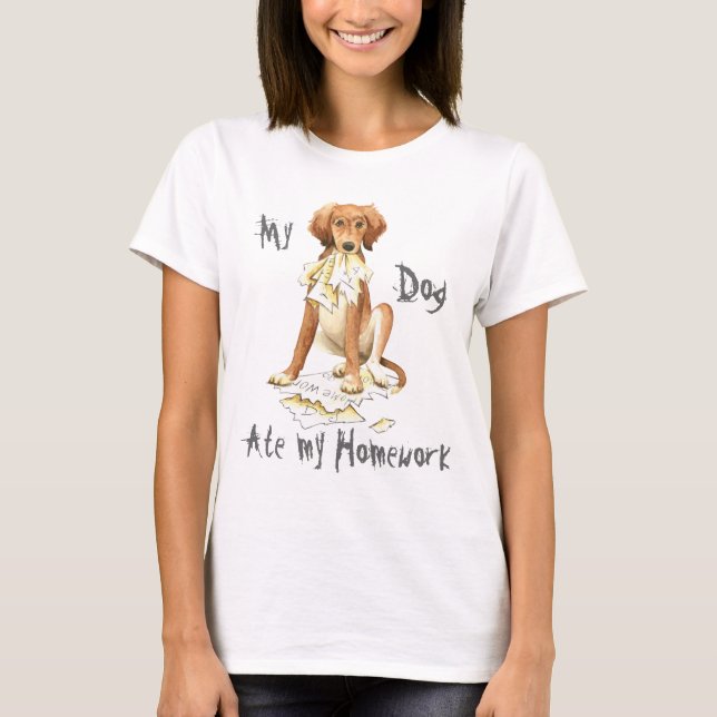 Camiseta Mi Saluki comió mi hogar (Anverso)