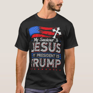 Camiseta Mi Salvador Es Jesús Mi Presidente Es Trump Christ
