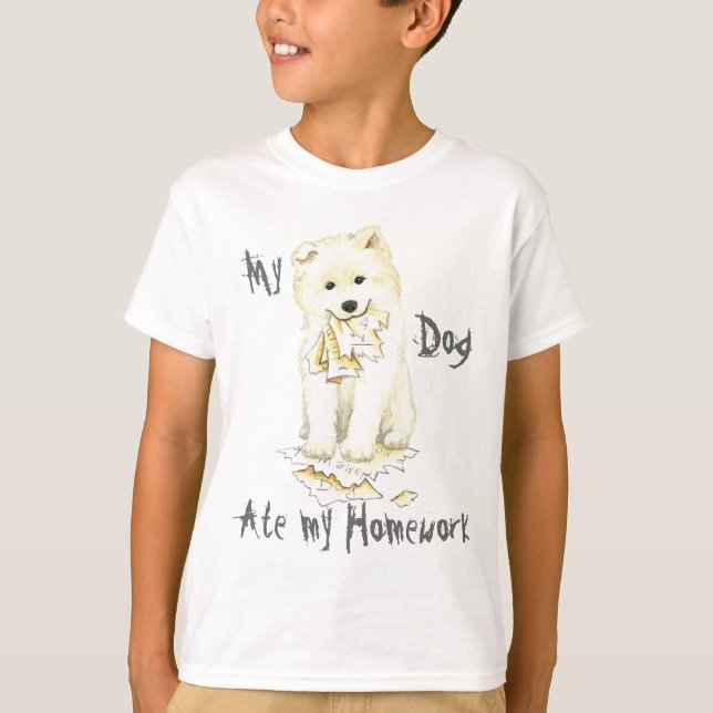 Camiseta Mi samoyedo comió mi preparación (Anverso)
