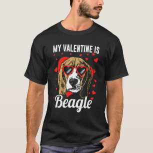 Camiseta Mi San Valentín es Día de San Valentín Beagle Masc