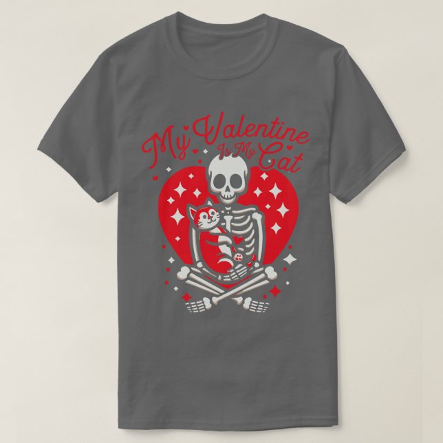 Camiseta Mi San Valentín es mi gato (Diseño del anverso)