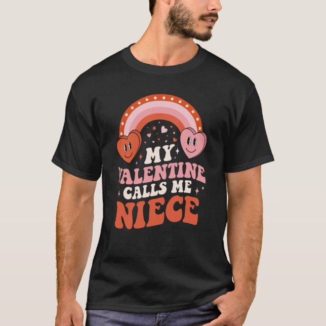 Camiseta Mi San Valentín favorito me llama a Niece Valentin (Anverso)