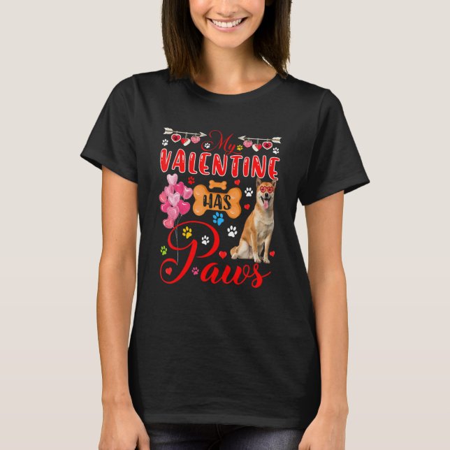 Camiseta Mi San Valentín tiene arañazos chiba chiba inu gaf (Anverso)