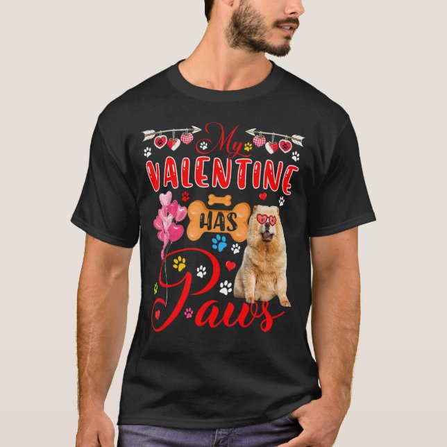 Camiseta Mi San Valentín tiene arañazos de sol de Chow lind (Anverso)