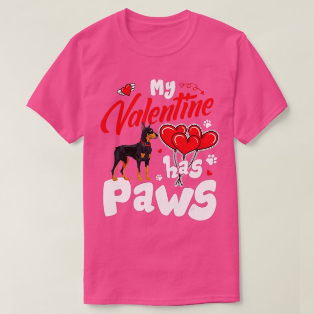 Camiseta Mi San Valentín tiene garras para los amantes de l (Diseño del anverso)