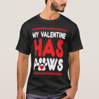Camiseta Mi San Valentín Tiene Patas Perro Gato Animales  D