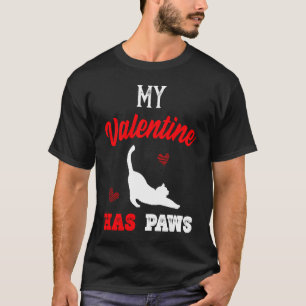 Camiseta Mi San Valentín Tiene Patitas Gato Mujer Hombre