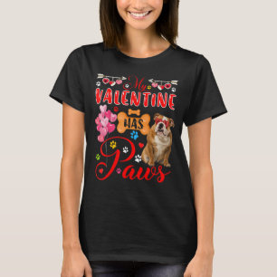 Camiseta Mi San Valentín tiene unas garras de Bulldog lindo