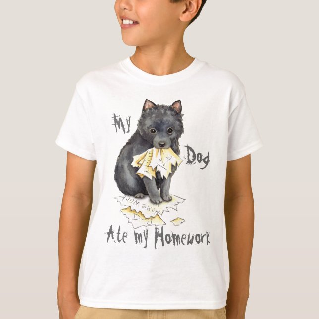 Camiseta Mi Schipperke comió mi preparación (Anverso)