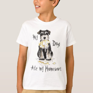 Camiseta Mi Schnauzer miniatura comió mi preparación
