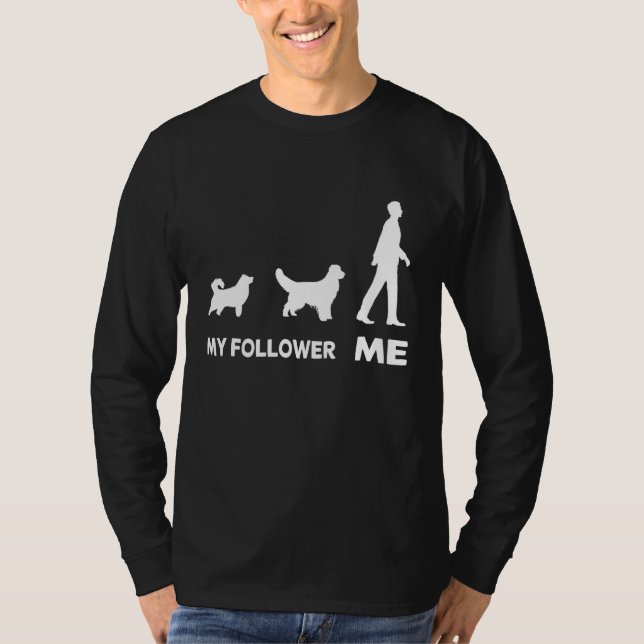 Camiseta Mi seguidor Perro Cute Perros Dice Cute (Anverso)