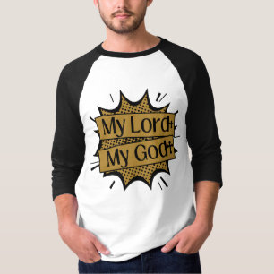 Camiseta Mi Señor mi Dios Cruz bíblica 3/4 Hombres