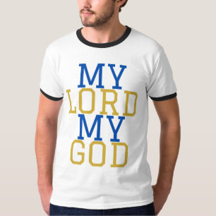 Camiseta Mi Señor Mi Dios Mentira bíblica Ringer