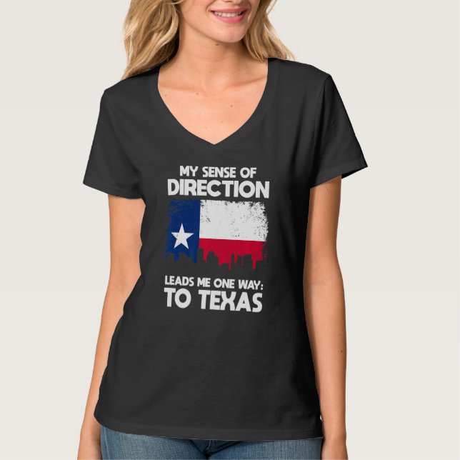 Camiseta Mi Sentido De Dirección A Texas Western 1 (Anverso)