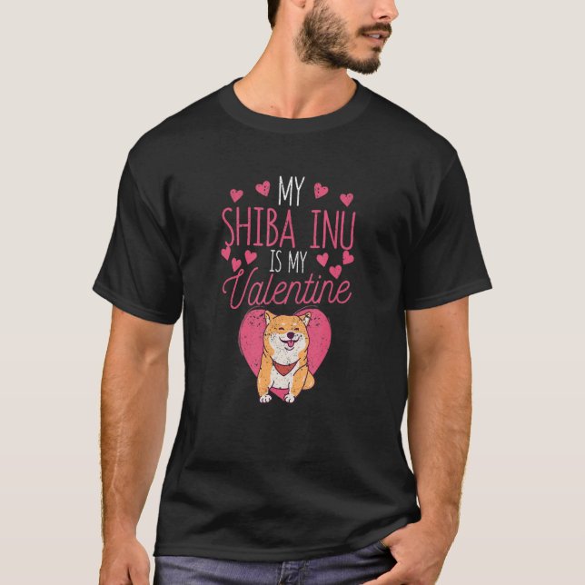 Camiseta Mi Shiba Inu Es Mi El día de San Valentín De San V (Anverso)