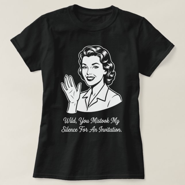 Camiseta Mi Silencio por Invitación Retro (Diseño del anverso)