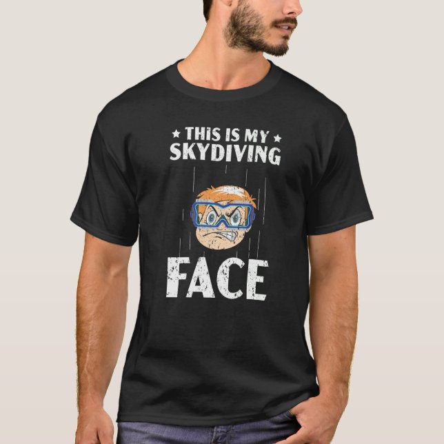 Camiseta Mi Skydiving Face Skydive Parachute Sk (Anverso)