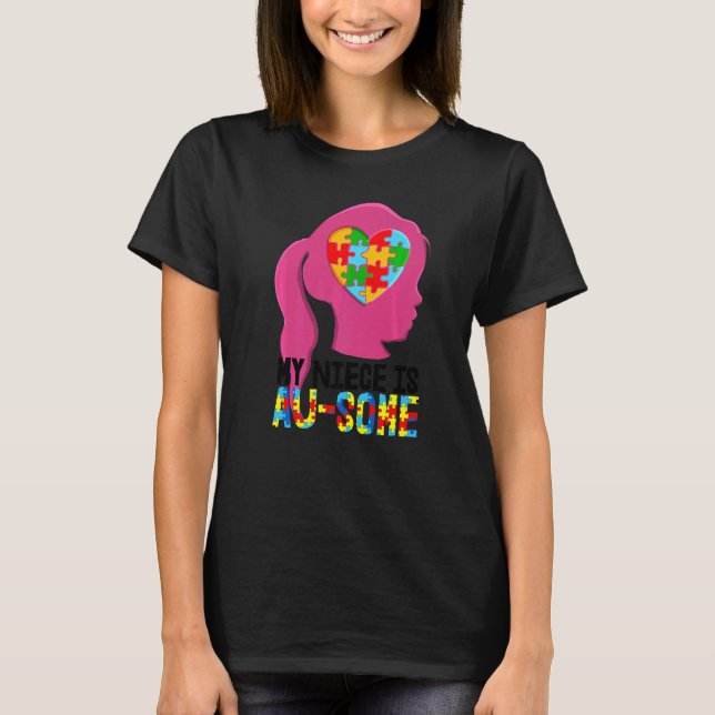 Camiseta Mi sobrina es algo de autismo para los niños conci (Anverso)