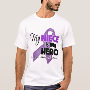 Camiseta Mi sobrina es mi héroe - cinta púrpura