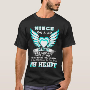 Camiseta Mi sobrina Mi Ángel Que Vigila Por Mi Espalda Pued