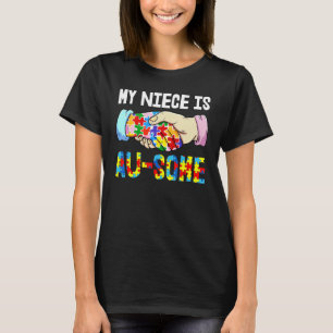 Camiseta Mi sobrina tiene algo de autismo. Niños Conciencia