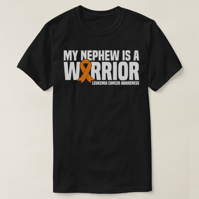 Camiseta Mi sobrino es un guerrero para la prevención del c (Diseño del anverso)