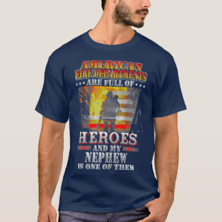 Camiseta Mi Sobrino Es Uno De Los Héroes En El Bombero Orgu