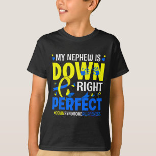 Camiseta Mi sobrino está caído en el síndrome de Down Perfe