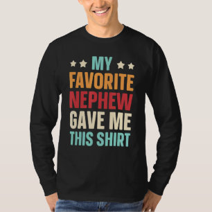 Camiseta Mi sobrino favorito me dio este día de tío tía