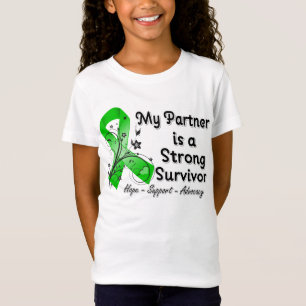 Camiseta Mi socio es una cinta fuerte del verde del