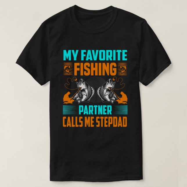 Camiseta Mi socio pesquero favorito me llama STEPDAD Vinta (Diseño del anverso)