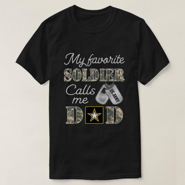 Camiseta Mi soldado favorito me llama graduado del ejército (Diseño del anverso)
