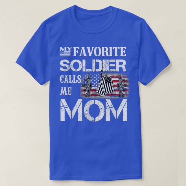 Camiseta mi soldado favorito me llama mamá 2 (Diseño del anverso)