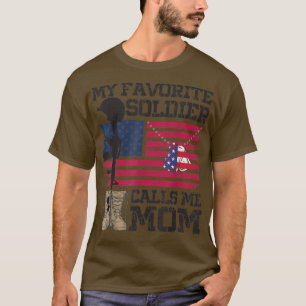 Camiseta Mi soldado favorito me llama mamá Orgullosa, mamá 