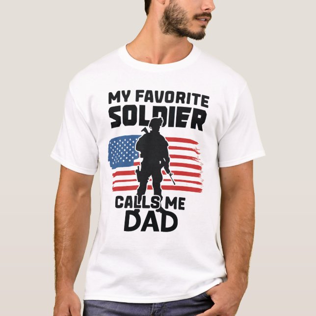 CAMISETA MI SOLDADO FAVORITO ME LLAMA PAPÁ (Anverso)